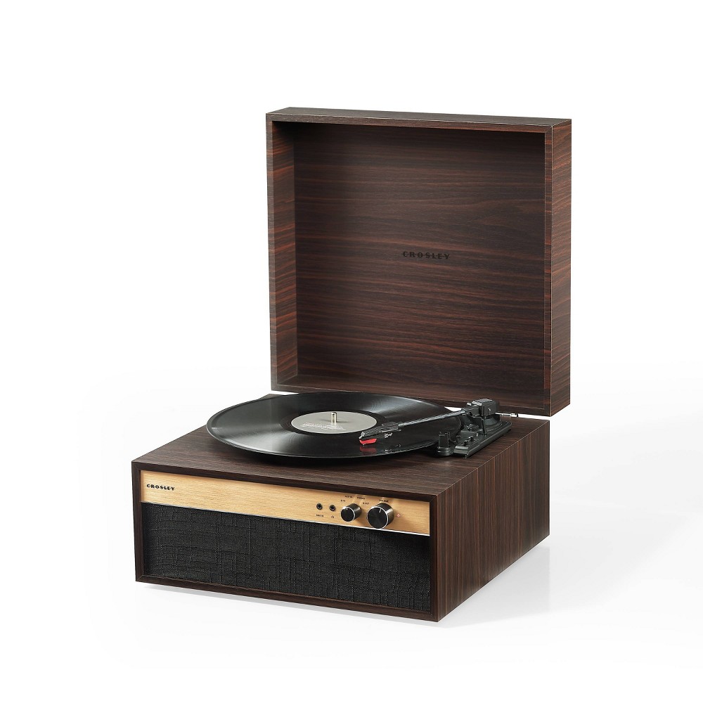 Jasper Record Player with Legs - Walnut Brown