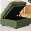 Belffin Corduroy Storage Ottoman - Modular Footrest with Hidden Compartment & Tool-Free Assembly - 4 of 4