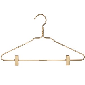 DEILSY Heavy-Duty Gold Aluminum Hangers with Clips – 20 Pack (Pants, Skirts, and Jeans) - 1 of 4
