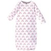 Luvable Friends Baby Girls Cotton Long-Sleeve Gowns 4pk, Rainbow, 0-6 Months - 4 of 4