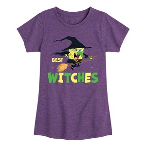 Girls' - SpongeBob SquarePants - Best Witches Fitted Short Sleeve Graphic T-Shirt - 1 of 4