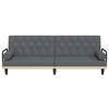 vidaXL Modern Sofa Bed with Adjustable Backrests - Highly Comfortable Dark Gray Fabric Day Bed - Durable and Breathable Material - 4 of 4