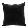 HomeRoots 22" Black and Blue Floral Cotton Throw Pillow with Embroidery and Applique - 4 of 4