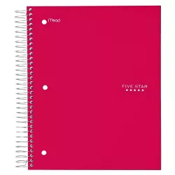Five Star 5 Subject Wide Ruled Spiral Notebook (Colors May Vary)