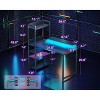 ODK Reversible Gaming Desk with USB Charging Port and LED Lights, 40 Inch Computer Desk - 3 of 3