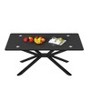 Dolonm 39.37" Rectangular Clear Tempered Glass Coffee Table,Gold Metal Legs, Coffee Table for Living Room - 2 of 4