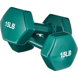 Vinyl Coated Dumbbell Set, Hand Weights for Home Gym, Strength Training & Fitness - 1 of 4