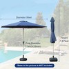 CAVINAS 10 FT Patio Umbrella with Push Button Tilt and Crank,Market Umbrella with 8 Sturdy Ribs for Backyard,Poolside,Deck, - 3 of 4
