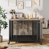 Acekool 39'' Heavy Duty Dog Crate Furniture with Wheels, Removable Tray, Wooden Pet Kennel & Decorative End Table for Small to Large Dogs - 4 of 4