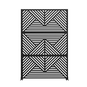 Dovelina Metal Outdoor Privacy Screen Freestanding Patio Decorative Screens - 1 of 4