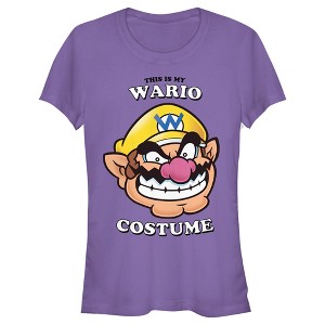 Juniors Womens Nintendo This is my Wario Costume T-Shirt - 1 of 4
