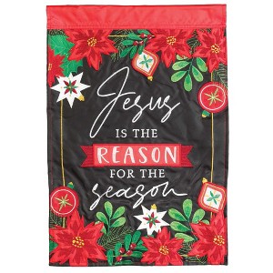 Dicksons Magnolia Garden Outdoor Flag Decoration For Garden, Yard, Or Walkway Large 29 x 42, Weather Resistant Polyester, Jesus is the Reason - 1 of 2