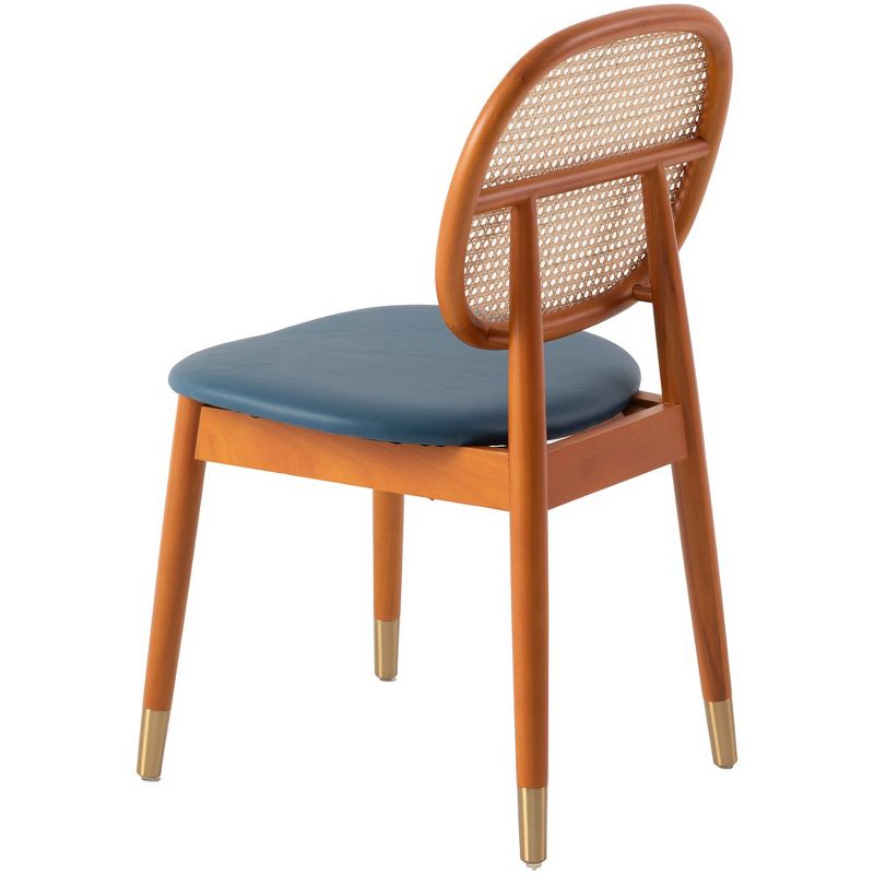 LeisureMod Holbeck Wicker Dining Chair with Beech Wood Legs, 4 of 10