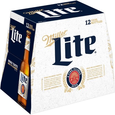 Miller Lite Beer - 12pk/12 fl oz Bottles