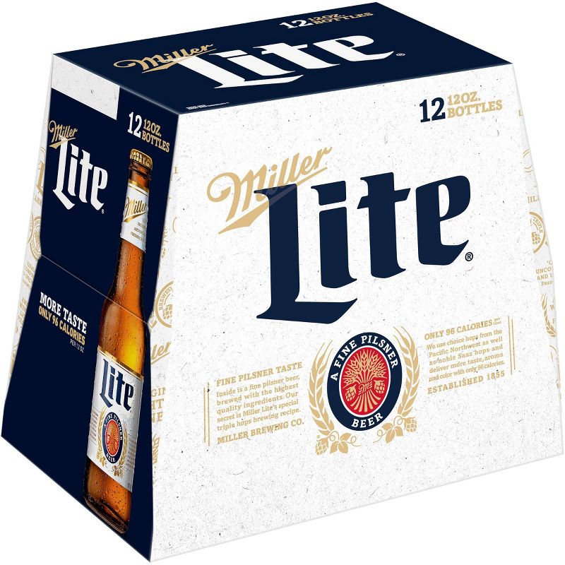 Miller Lite Beer - 12pk/12 fl oz Bottles, 1 of 11