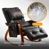 PU Leather Massage Rocking Chair Recliner,5-Position Adjustable Lounger with Leg Rest for Living Room Nursery Home-Baofuwish - 2 of 4