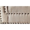 Modern Contemporary 1pc Chaise Beige Linen Like Fabric Nailhead Trim Living Room Bench Pillow - 4 of 4