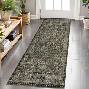 Area Rugs: Washable Non-Slip Vintage Carpet, Soft Low Pile Stain Resistant Rugs for Living Room, Bedroom, Home, Office, Dining Room - 1 of 1