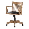 Deluxe Wood Banker's Chair Padded Seat with Base Fruitwood - OSP Home Furnishings - 2 of 4