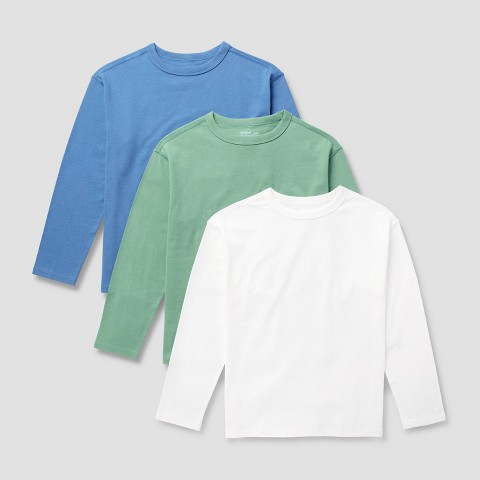 Cat & Jack Kids' Adaptive 3pk Long Sleeve T-Shirt - Cat & Jack™ White/Light Pink/Light Purple S