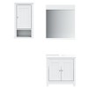 vidaXL Bathroom Furniture Set 3 Piece, Bathroom Cabinet with Storage, Wall Mirror for Bathroom - 2 of 4