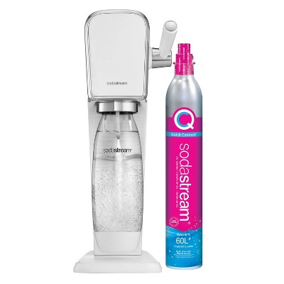Sodastream Art Bundle With Extra Co2 Cylinder And Carbonating Bottles White  : Target