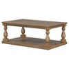 NicBex Vintage Coffee Table with Luxurious Pine Veneer & Artistic Vase Legs,Rectangular Center Table for Living Room,Apartment,Brown - 2 of 4