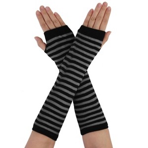 INSPIRE CHIC Winter Warmers Fingerless Thumbhole Knitted Party Costume Gloves - 1 of 4
