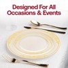 Smarty Had A Party Ivory w/ Gold Harmony Rim Plastic Wedding Set - 30 Sets - 2 of 4