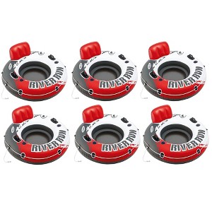Intex Red River Run 1 Fire Edition Sport Lounge, Inflatable Water Float, 53" Diameter 6 Pack - 1 of 3