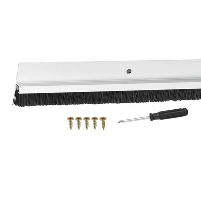 Unique Bargains Aluminum Alloy H-Shape Holder PP Bristle Rust-resistant Door Sweep 1 Pc