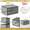 Attop 6 Pack Thicken Sturdy Clear Shoe Storage Boxes–Magnetic Door, Stackable Foldable Space-Saving Organizer for Sneaker/Boot, Durable Plastic White - 2 of 4