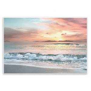 Stupell Industries Morning Sunrise Beach Landscape Wall Plaque Art, 15" x 10" - 1 of 4