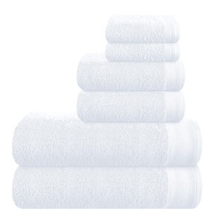 BAGOKIE 6 Packs Cotton Bath Towel Set - 1 of 4