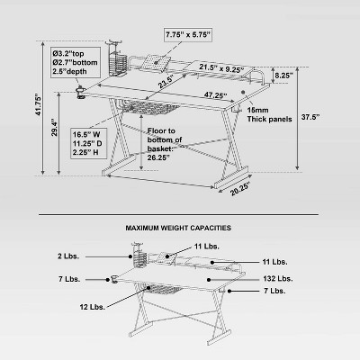 Techni Sport Dual Monitor Carbon Fiber Gaming Desk with Cup Holder - Pink