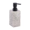 Evideco French Home Goods Modern Square Resin Soap & Lotion Dispenser - 9 fl oz, Stone Effect Design - 3 of 4
