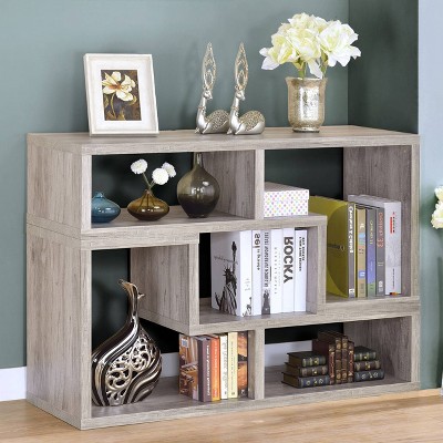 Pearl Silver Geometric Modular Bookcase TV Stand