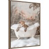 Amanti Art Leopard Bubble Delight by Niky Rahner Framed Canvas Wall Art - 2 of 4