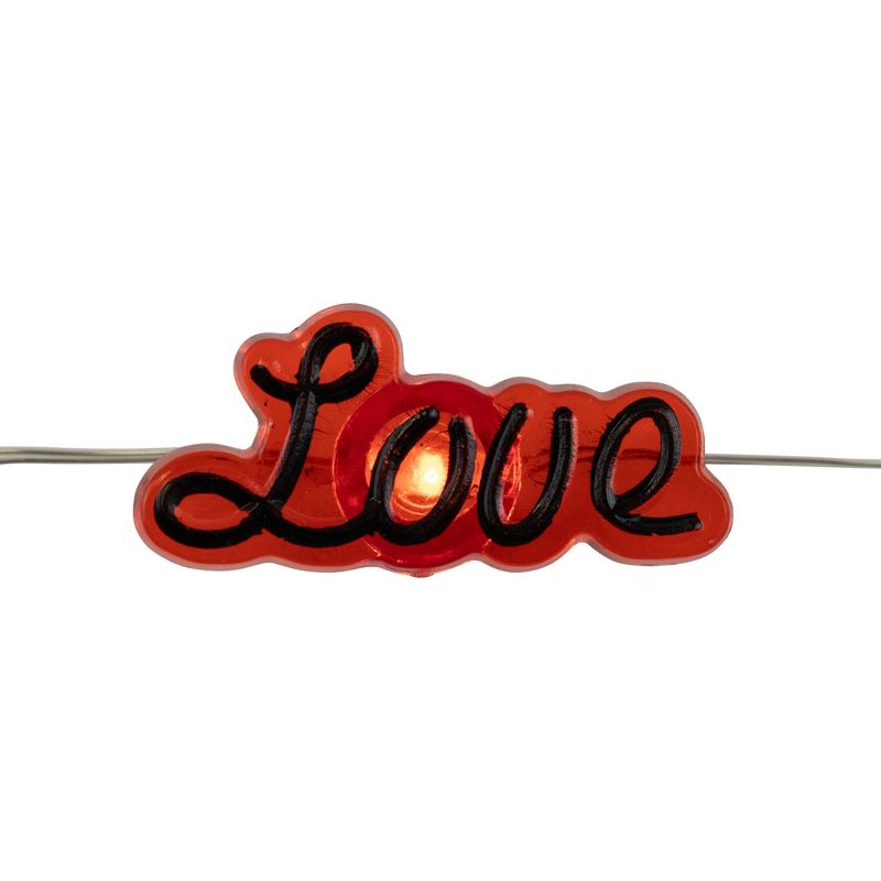 Northlight 20-Count Red Valentine's Day Love and Heart LED Fairy Lights, 6.25ft, Copper Wire, 4 of 7