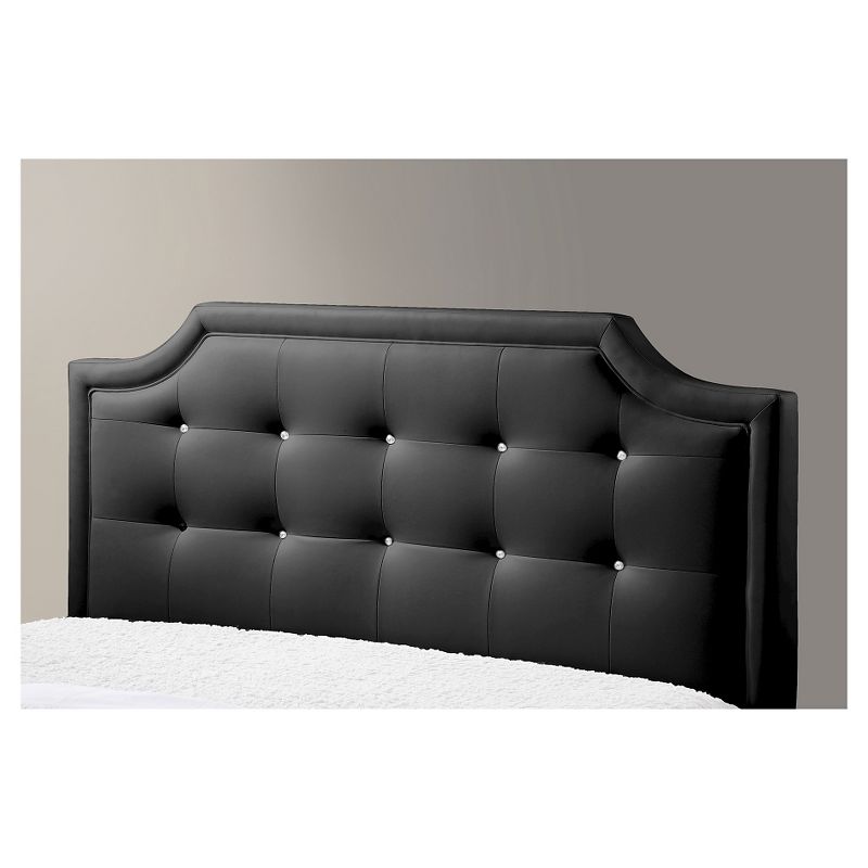 King Carlotta Modern Bed with Upholstered Headboard - Baxton Studio, 3 of 6