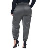 Agnes Orinda Women's Plus Size Satin Elastic Waist Athleisure Ankle Length Casual Jogger Pants - 4 of 4