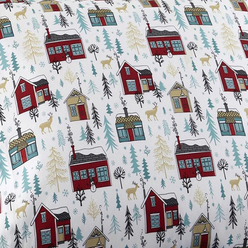 Shavel Micro Flannel Printed Sheet Set - Cabins, 3 of 5
