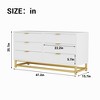 Premium  Narrow Dresser for Small Spaces - Modern Wooden Chest of Drawers with Metal Legs & Handles - Versatile TV Stand - 3 of 4