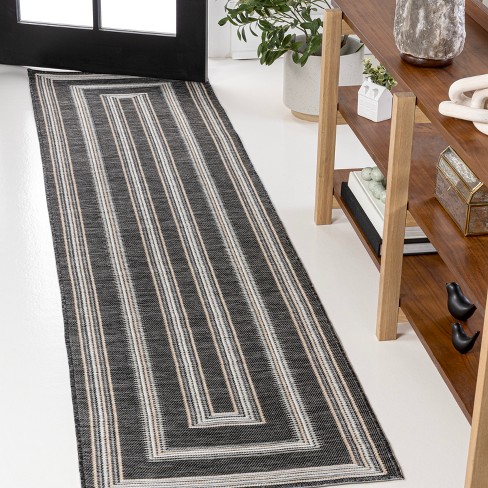 JONATHAN Y Argo Classic Nautical Mitre Stripe Reversible Machine-Washable Indoor/Outdoor Area Rug - image 1 of 4