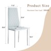 FONTOI 6PCS Dining Chairs with Metal Legs&Ergonomic Back for Dining Room, Meeting Family Dining Needs, Gray,Silver, 15"*38.6"*15" - 3 of 4