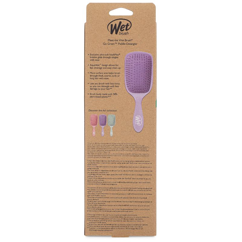Wet Brush Go Green Paddle Detangler Hair Brush - Lavender, 4 of 10