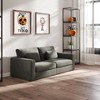 UNISOAR 85" Modern 3-Seater Sofa in Natural Linen, Deep Seat with Upholstered Cushion & Detachable Cover, for Small Spaces, Beige/Dark Gray/Light Gray - 4 of 4