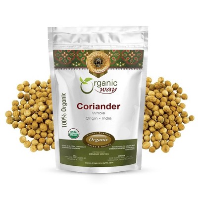 Organic Coriander Seeds Whole 8 Oz