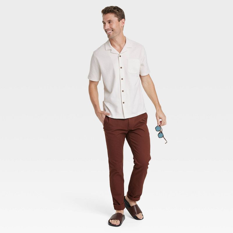 Men&#39;s Short Sleeve V-Neck Button-Down Shirt - Goodfellow &#38; Co&#8482;, 4 of 5