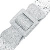 INSPIRE CHIC Women's Sequins Stretchy Bling Sparkly Shiny Wide Elastic Waist Belts 1 Pc - 2 of 4